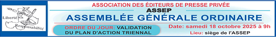 Bannière du site fasomali - AG ordinaire du 18 octobre 2025