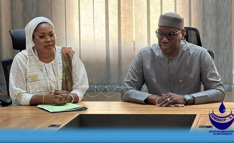 Pr. Tiemoko TRAORE et la Directrice Mme BOCOUM Fatoumata Siragata TRAORE SOMAGEP SA